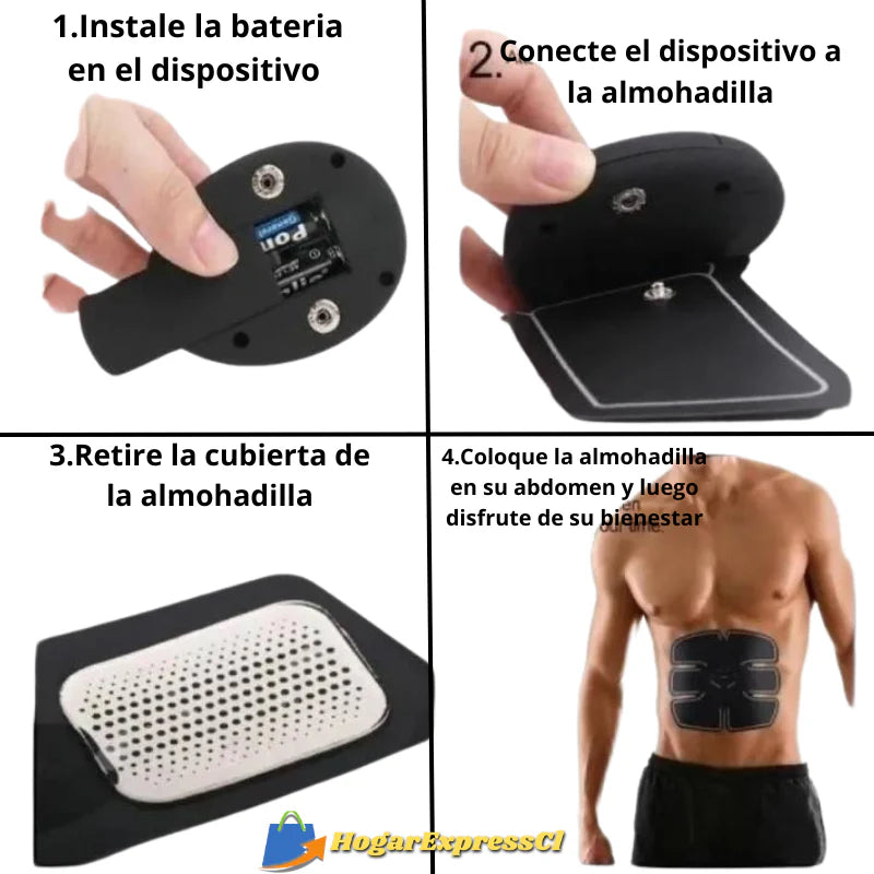 KIT ESTIMULADOR FITNESS MUSCULAR: ABDOMINALES FITNESS EMS  + 2 ESTIMULADORES DE REGALO💯