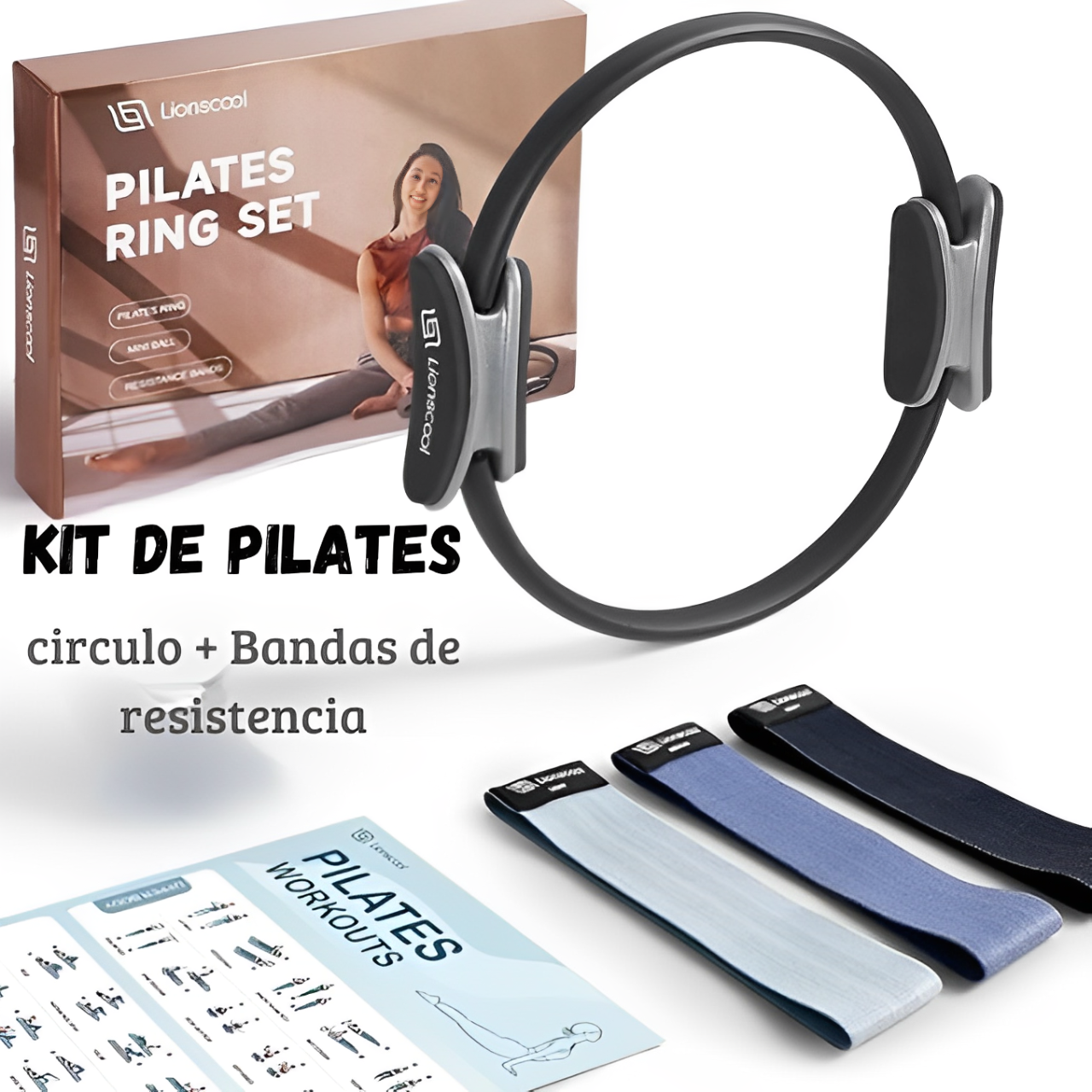 kit de pilates / circulo + Bandas de resistencia