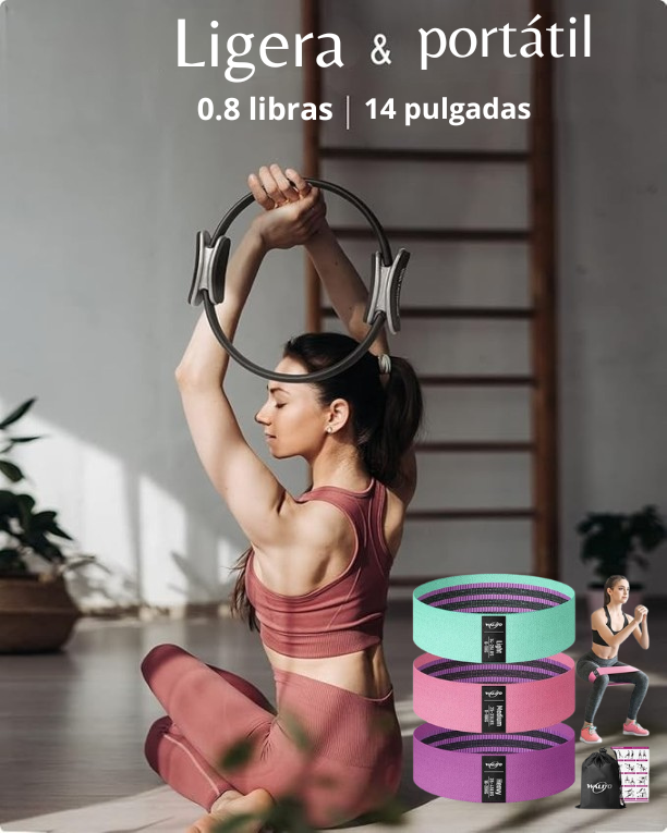 kit de pilates / circulo + Bandas de resistencia